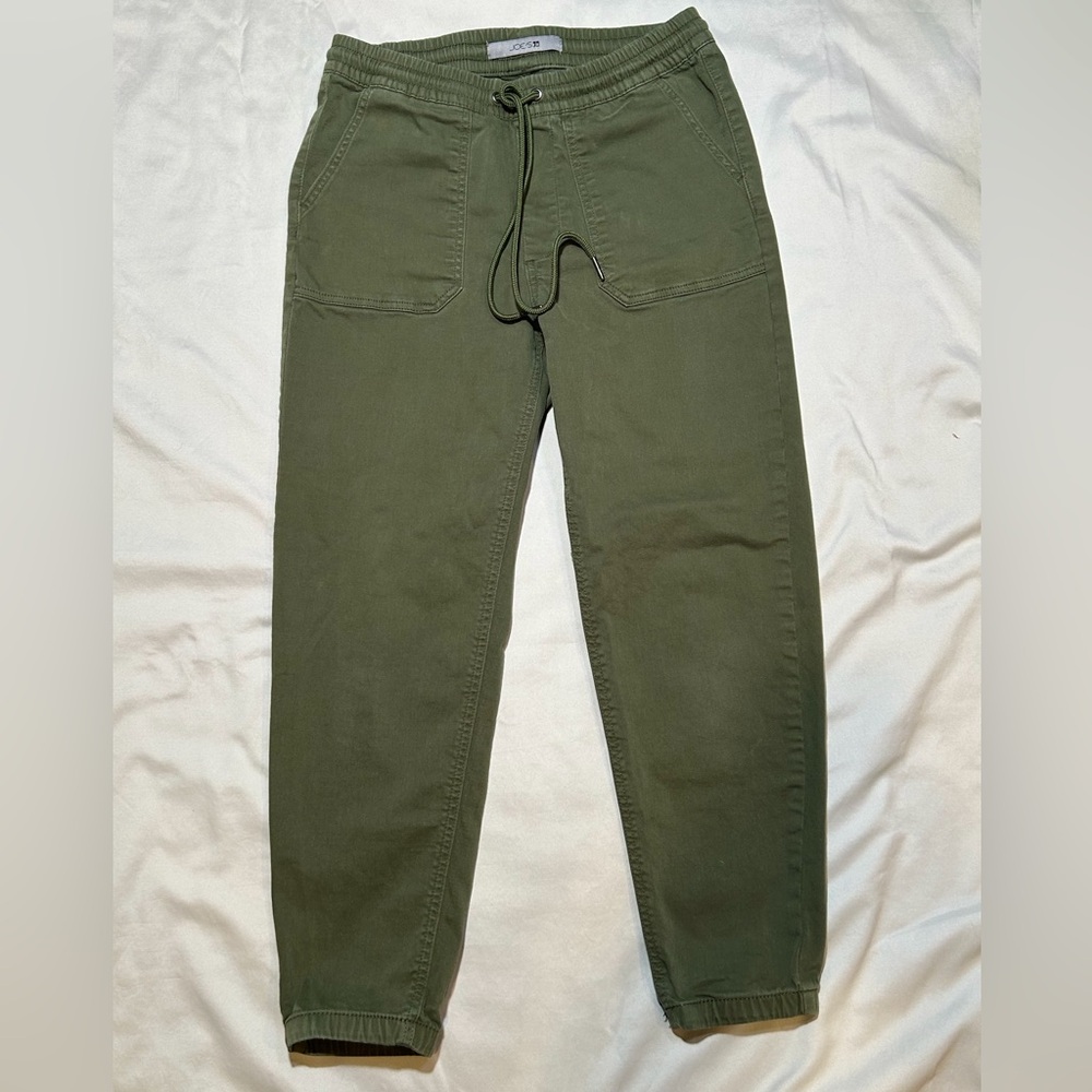 Joe’s Women’s Drawstring Jogger Pants Olive Green Size S Good Used Condition